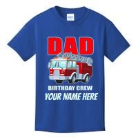 Personalized Custom Name Dad Funny Birthday Crew Firetruck Kids T-Shirt