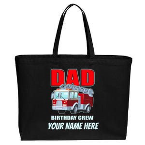 Personalized Custom Name Dad Funny Birthday Crew Firetruck Cotton Canvas Jumbo Tote