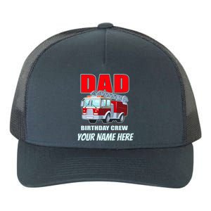 Personalized Custom Name Dad Funny Birthday Crew Firetruck Yupoong Adult 5-Panel Trucker Hat