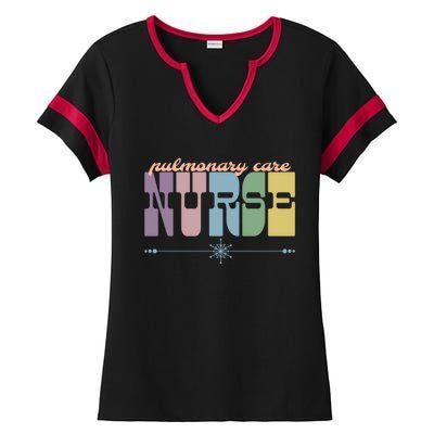 Pulmonary Care Nurse Gift Nursing Squad Appreciation Lungs Gift Ladies Halftime Notch Neck Tee