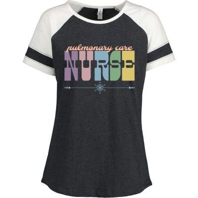 Pulmonary Care Nurse Gift Nursing Squad Appreciation Lungs Gift Enza Ladies Jersey Colorblock Tee