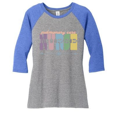 Pulmonary Care Nurse Gift Nursing Squad Appreciation Lungs Gift Women's Tri-Blend 3/4-Sleeve Raglan Shirt