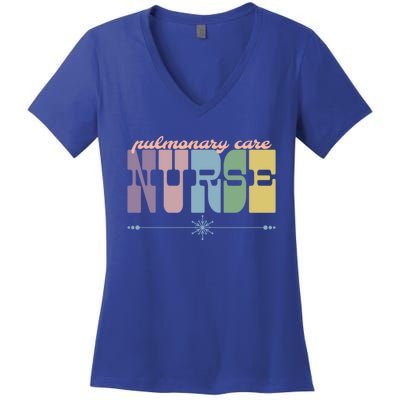 Pulmonary Care Nurse Gift Nursing Squad Appreciation Lungs Gift Women's V-Neck T-Shirt