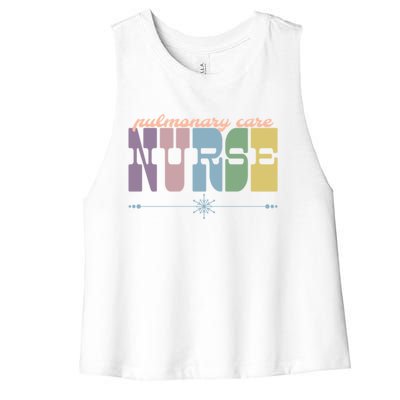 Pulmonary Care Nurse Gift Nursing Squad Appreciation Lungs Gift Women's Racerback Cropped Tank