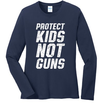 Protect Children Not Guns | March For Our Lives Ladies Long Sleeve Shirt