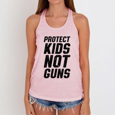 Protect Children Not Guns | March For Our Lives Women's Knotted Racerback Tank