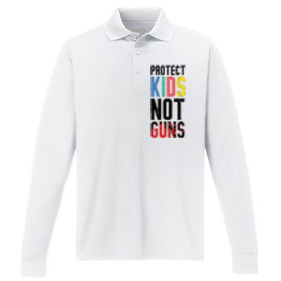 Protect Children Not Guns | March For Our Lives Performance Long Sleeve Polo