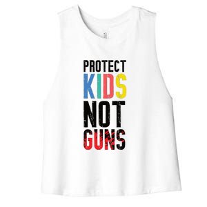 Protect Children Not Guns | March For Our Lives Women's Racerback Cropped Tank