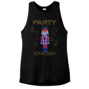 Party Cracker New Years Eve Holiday Nutcracker Squad Ladies PosiCharge Tri-Blend Wicking Tank