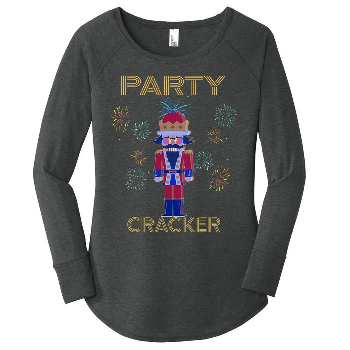 Party Cracker New Years Eve Holiday Nutcracker Squad Women's Perfect Tri Tunic Long Sleeve Shirt