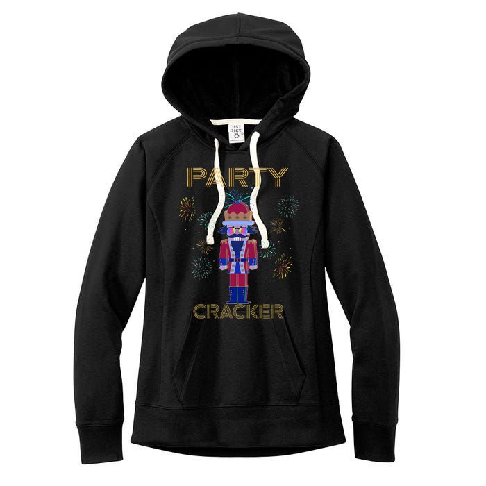 Party Cracker New Years Eve Holiday Nutcracker Squad Women's Fleece Hoodie