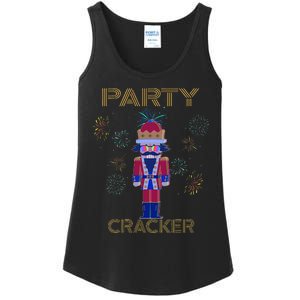 Party Cracker New Years Eve Holiday Nutcracker Squad Ladies Essential Tank