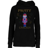 Party Cracker New Years Eve Holiday Nutcracker Squad Womens Funnel Neck Pullover Hood