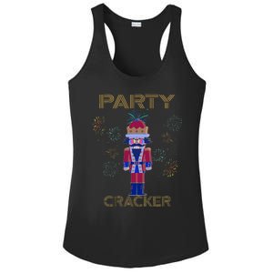 Party Cracker New Years Eve Holiday Nutcracker Squad Ladies PosiCharge Competitor Racerback Tank