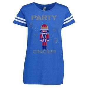 Party Cracker New Years Eve Holiday Nutcracker Squad Enza Ladies Jersey Football T-Shirt