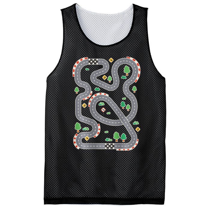 Play Cars on Daddys Back Race Track Back Massage for Dads Mesh Reversible Basketball Jersey Tank