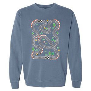 Play Cars on Daddys Back Race Track Back Massage for Dads Garment-Dyed Sweatshirt