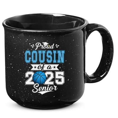 Proud Cousin Of A 2025 Senior Graduate Basketball Gift 15oz Campfire Ceramic Mug