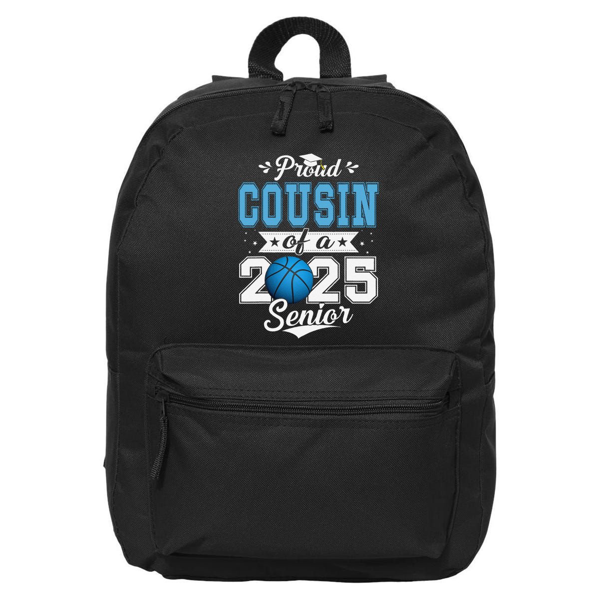 Proud Cousin Of A 2025 Senior Graduate Basketball Gift 16 in Basic Backpack
