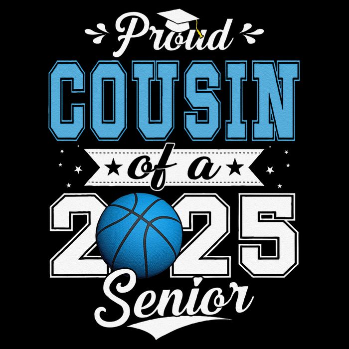 Proud Cousin Of A 2025 Senior Graduate Basketball Gift 16 in Basic Backpack