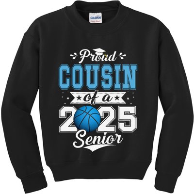 Proud Cousin Of A 2025 Senior Graduate Basketball Gift Kids Sweatshirt