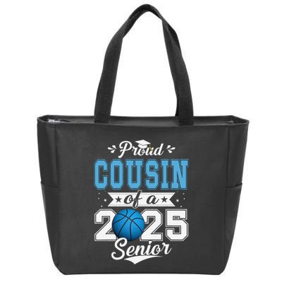 Proud Cousin Of A 2025 Senior Graduate Basketball Gift Zip Tote Bag