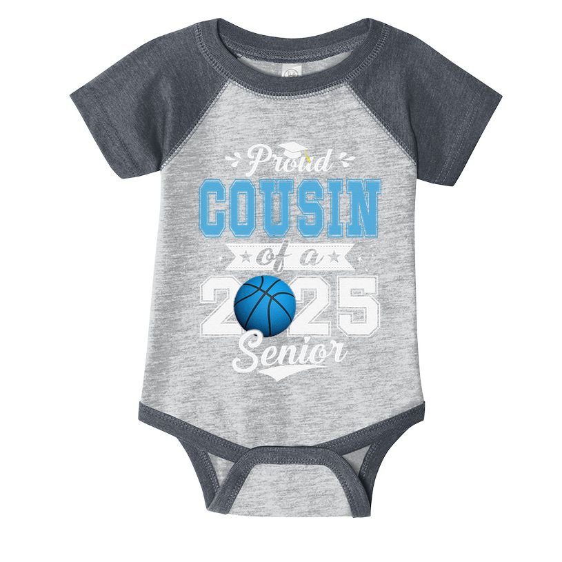 Proud Cousin Of A 2025 Senior Graduate Basketball Gift Infant Baby Jersey Bodysuit