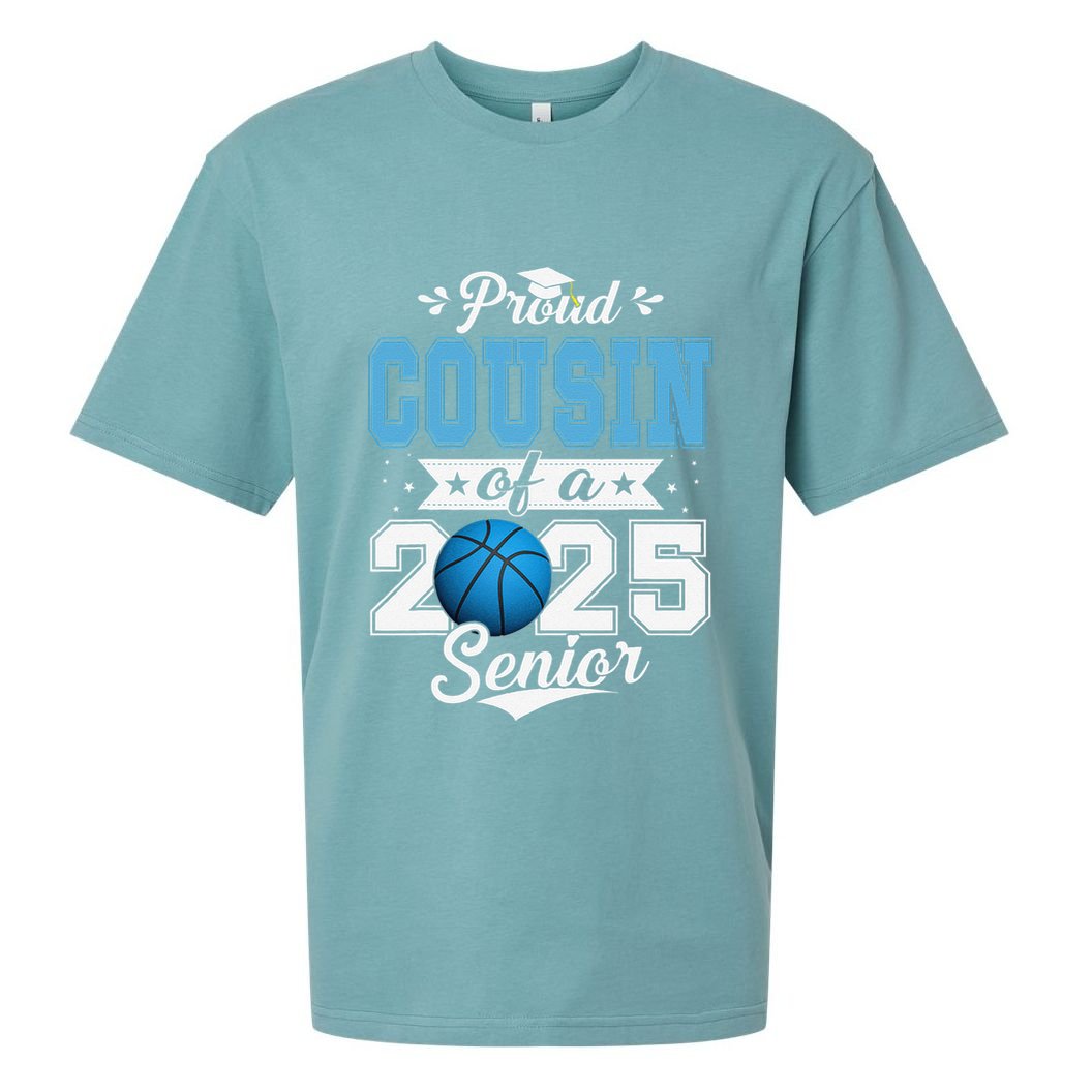 Proud Cousin Of A 2025 Senior Graduate Basketball Gift Sueded Cloud Jersey T-Shirt