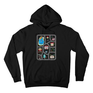 Play Cars On DadS Back Mat Road Car Race Track Hoodie