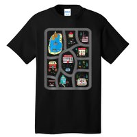 Play Cars On DadS Back Mat Road Car Race Track Tall T-Shirt