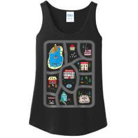 Play Cars On DadS Back Mat Road Car Race Track Ladies Essential Tank