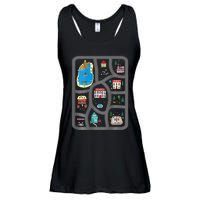 Play Cars On DadS Back Mat Road Car Race Track Ladies Essential Flowy Tank