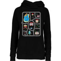 Play Cars On DadS Back Mat Road Car Race Track Womens Funnel Neck Pullover Hood