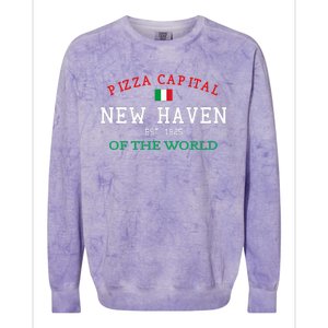 Pizza Capital Of The World New Haven Connecticut Colorblast Crewneck Sweatshirt