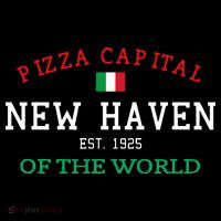 Pizza Capital Of The World New Haven Connecticut Stripe Pom Pom Beanie