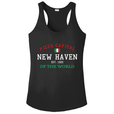 Pizza Capital Of The World New Haven Connecticut Ladies PosiCharge Competitor Racerback Tank
