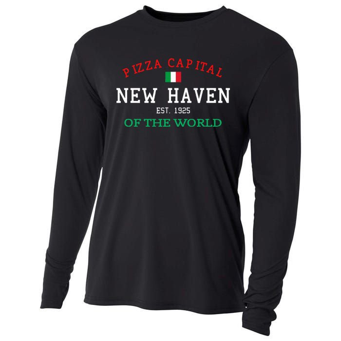 Pizza Capital Of The World New Haven Connecticut Cooling Performance Long Sleeve Crew