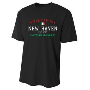 Pizza Capital Of The World New Haven Connecticut Performance Sprint T-Shirt