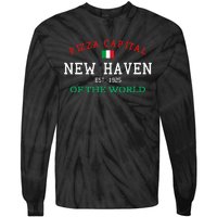 Pizza Capital Of The World New Haven Connecticut Tie-Dye Long Sleeve Shirt