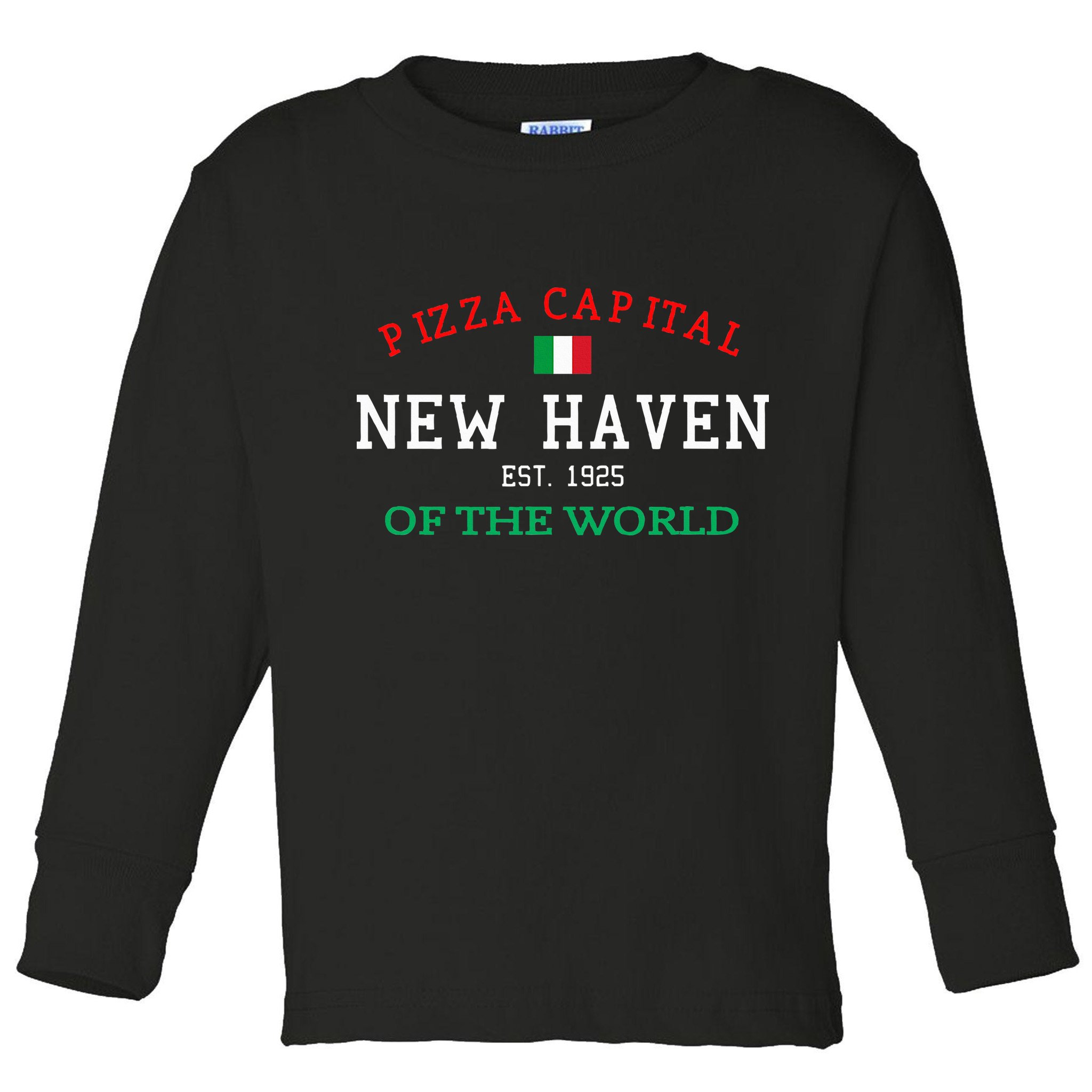 Pizza Capital Of The World New Haven Connecticut Toddler Long Sleeve Shirt