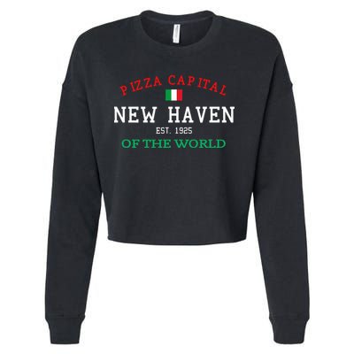 Pizza Capital Of The World New Haven Connecticut Cropped Pullover Crew