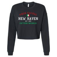 Pizza Capital Of The World New Haven Connecticut Cropped Pullover Crew