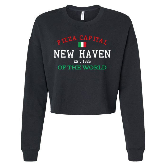 Pizza Capital Of The World New Haven Connecticut Cropped Pullover Crew