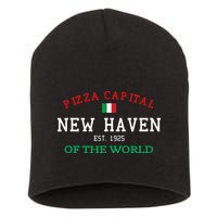 Pizza Capital Of The World New Haven Connecticut Short Acrylic Beanie