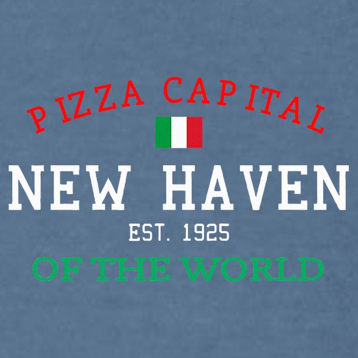 Pizza Capital Of The World New Haven Connecticut Garment-Dyed Sweatshirt