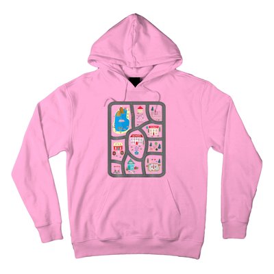 Play Cars On DadS Back Mat Road Car Race Track Hoodie