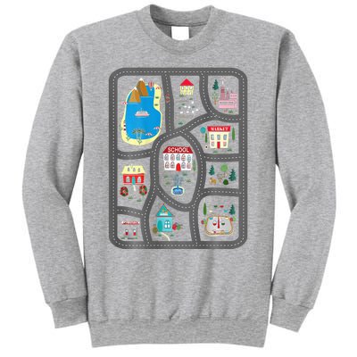 Play Cars On DadS Back Mat Road Car Race Track Sweatshirt