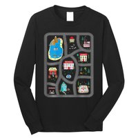 Play Cars On Dads Back Mat Road Car Race Track Gift Long Sleeve Shirt