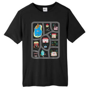 Play Cars On Dads Back Mat Road Car Race Track Gift Tall Fusion ChromaSoft Performance T-Shirt