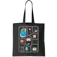 Play Cars On Dads Back Mat Road Car Race Track Gift Tote Bag